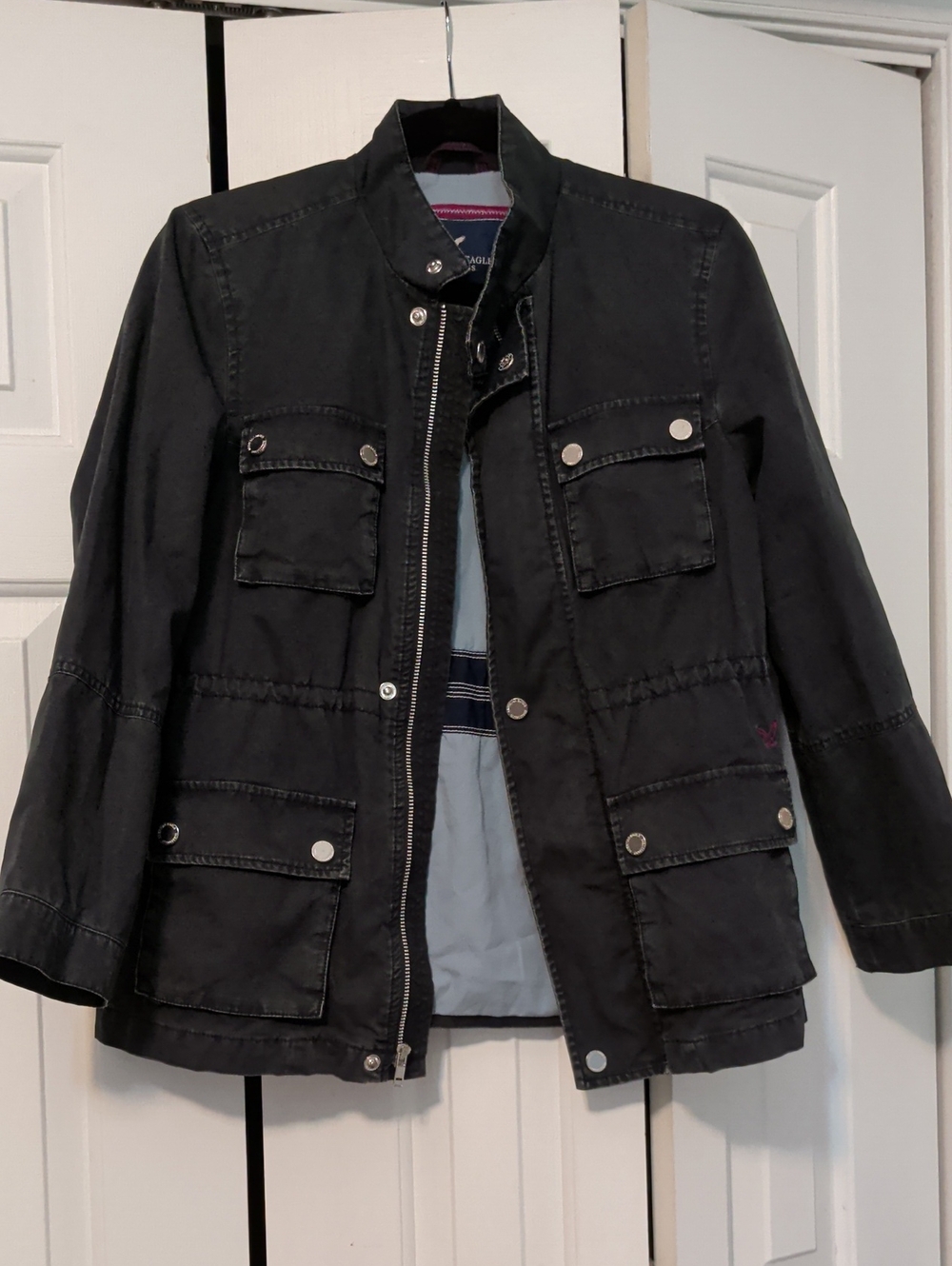 Casual Women's Blue/Grey Utility Jacket